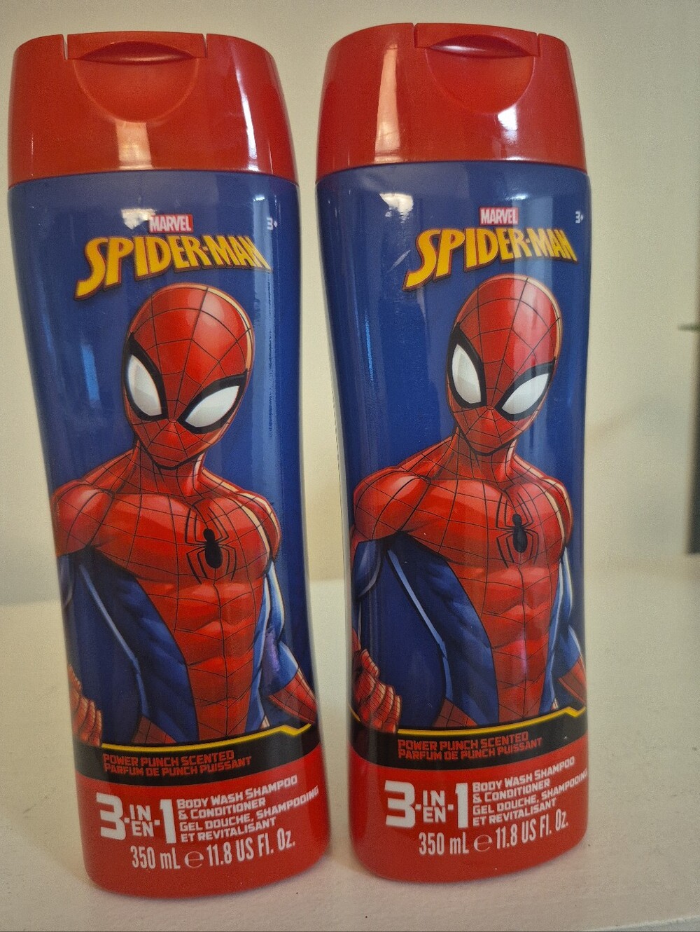 (2) Marvel Spider-Man Power Punch Scent 3 In 1 Body Wash, Shampoo & Conditioner